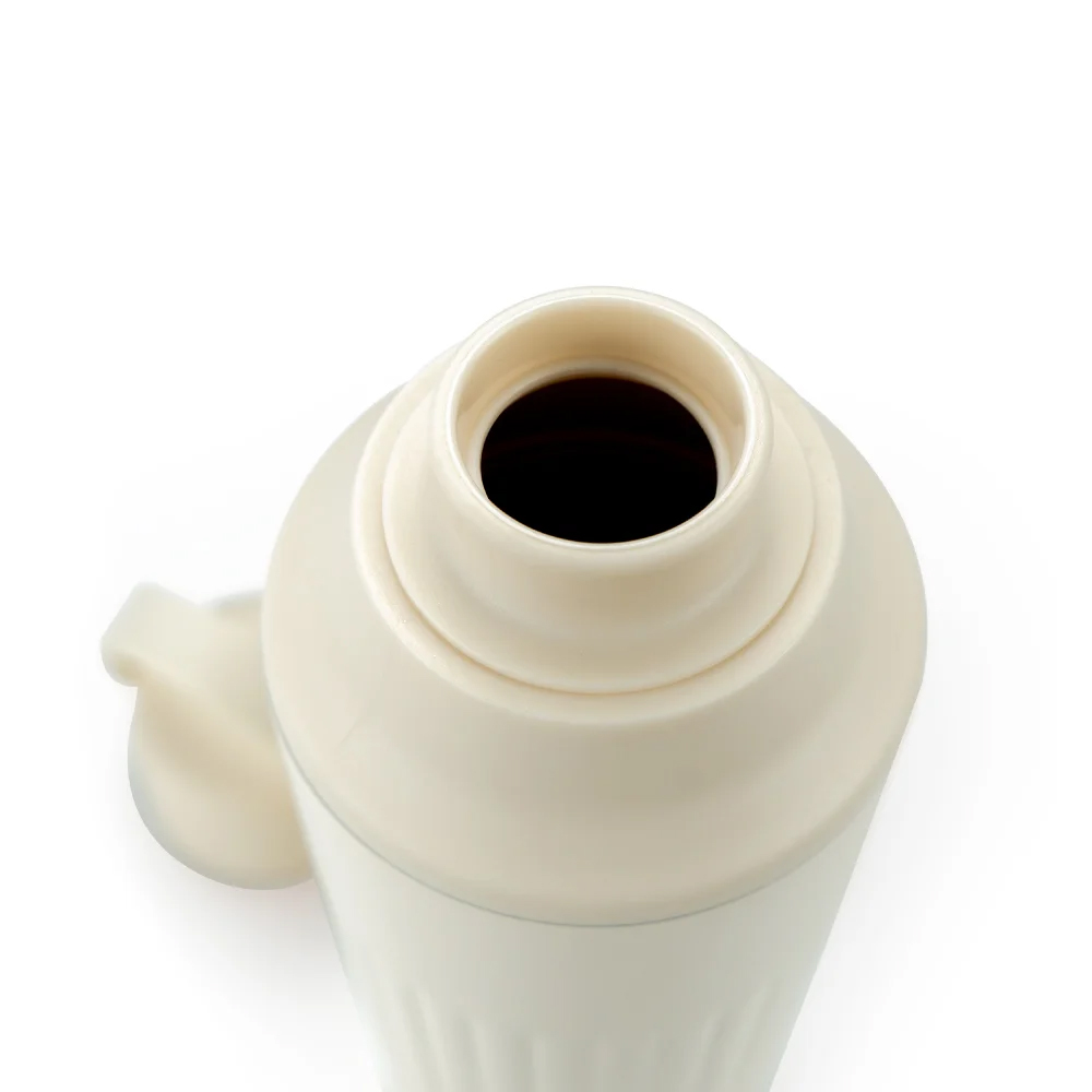 Dual Opening SS Bottles, Double-Wall Insulated Body, Powder Coated, 500ml-White