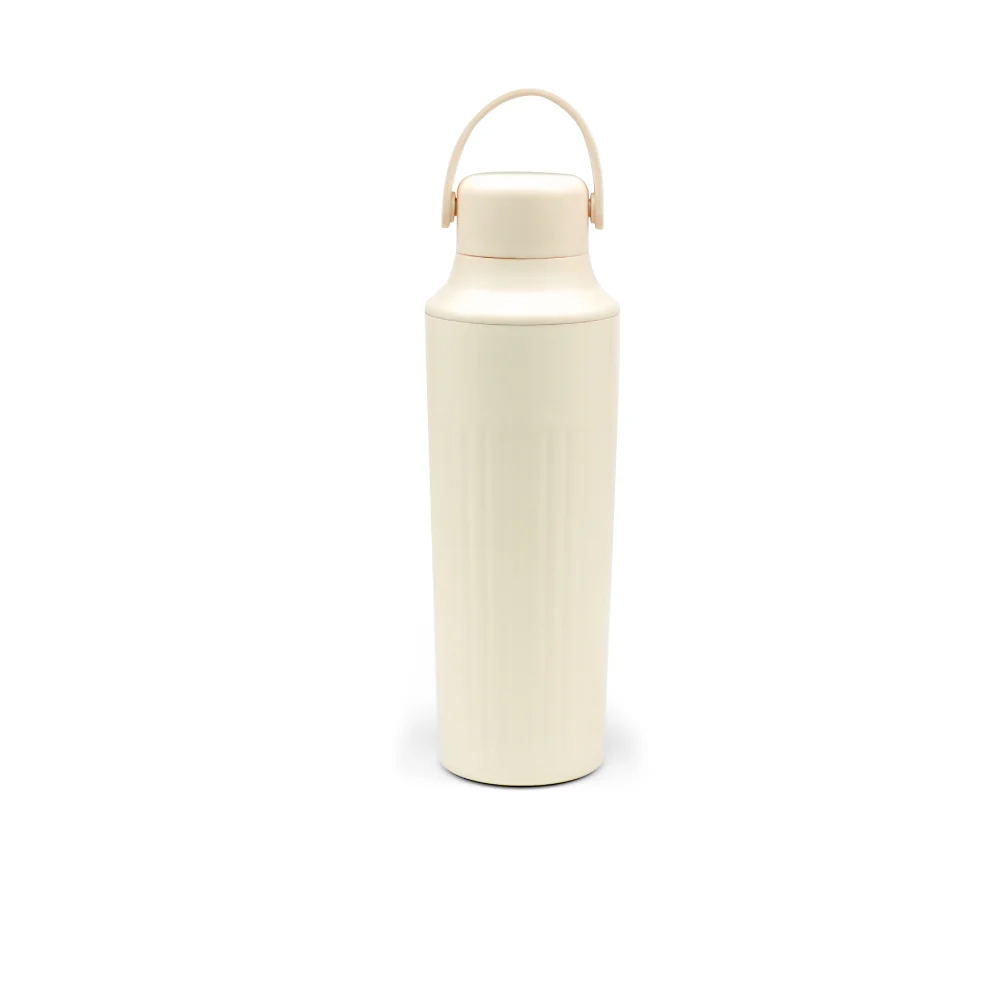 Dual Opening SS Bottles, Double-Wall Insulated Body, Powder Coated, 500ml-White