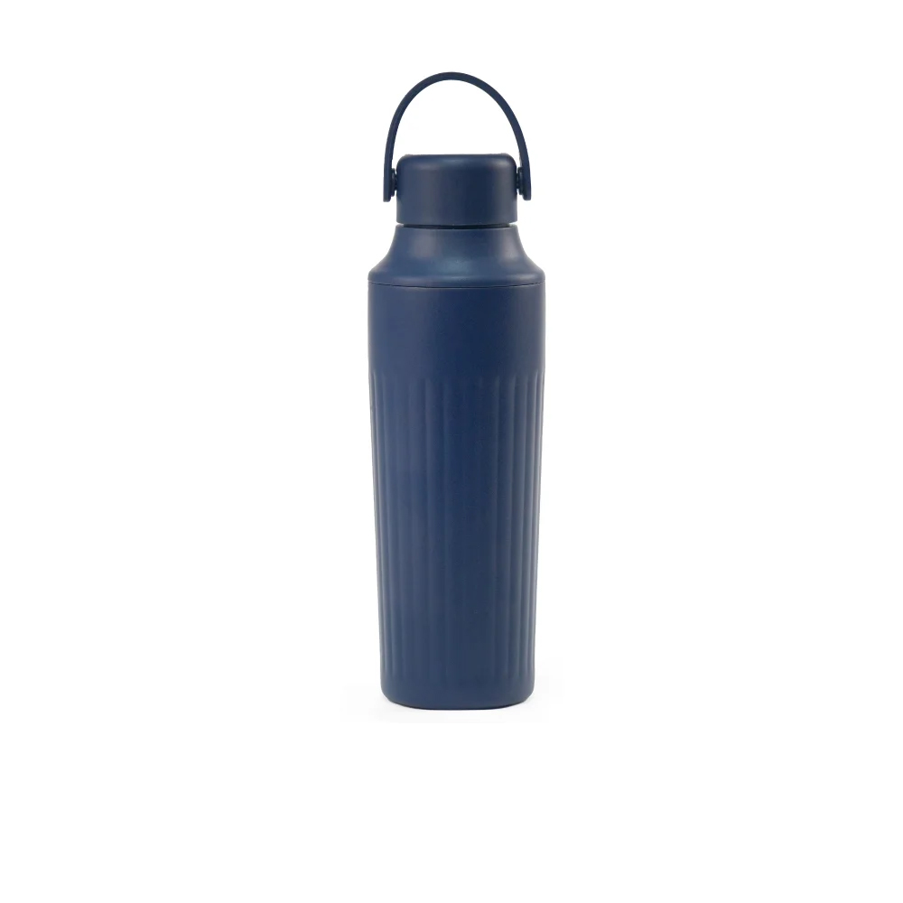 Dual Opening SS Bottles, Double-Wall Insulated Body, Powder Coated, 500ml-Blue