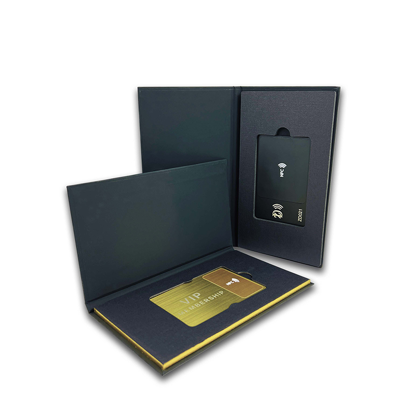 NTAG213 Metallic Nfc Card Metal Business Card with card holder