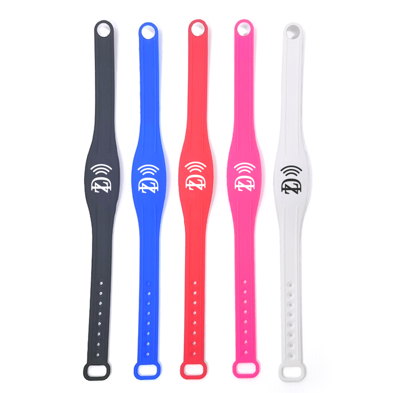 Reusable RFID Wristband Weatherproof NFC Silicone Bracelet