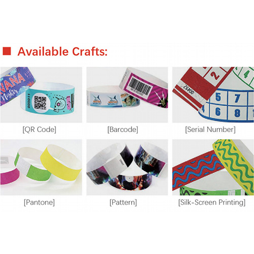 Disposable Synthetic Paper RFID Wristband for Event & Access Control