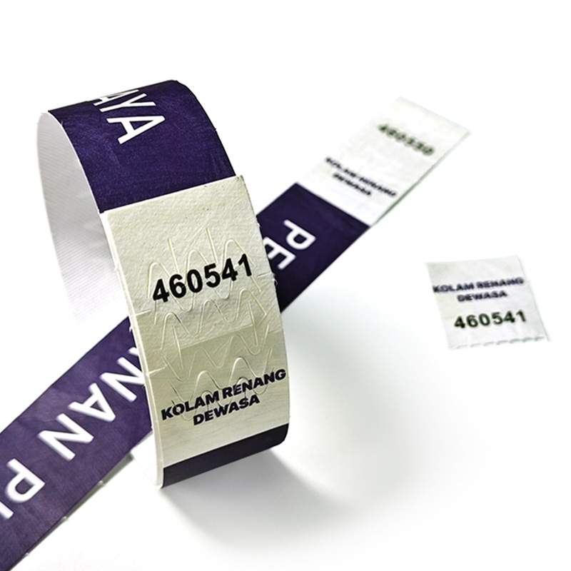 Adjustable NFC Tyvek Wristband