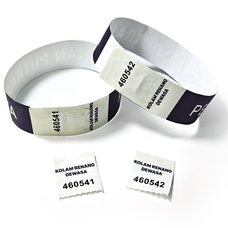 Adjustable NFC Tyvek Wristband