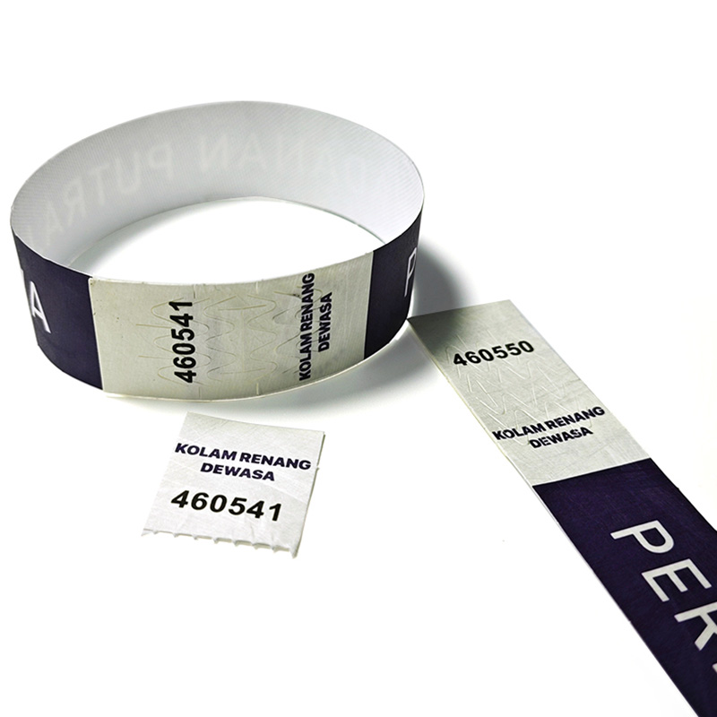 Adjustable NFC Tyvek Wristband