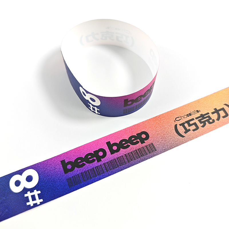 Customized Printing Synthetic Paper Festival Wristband