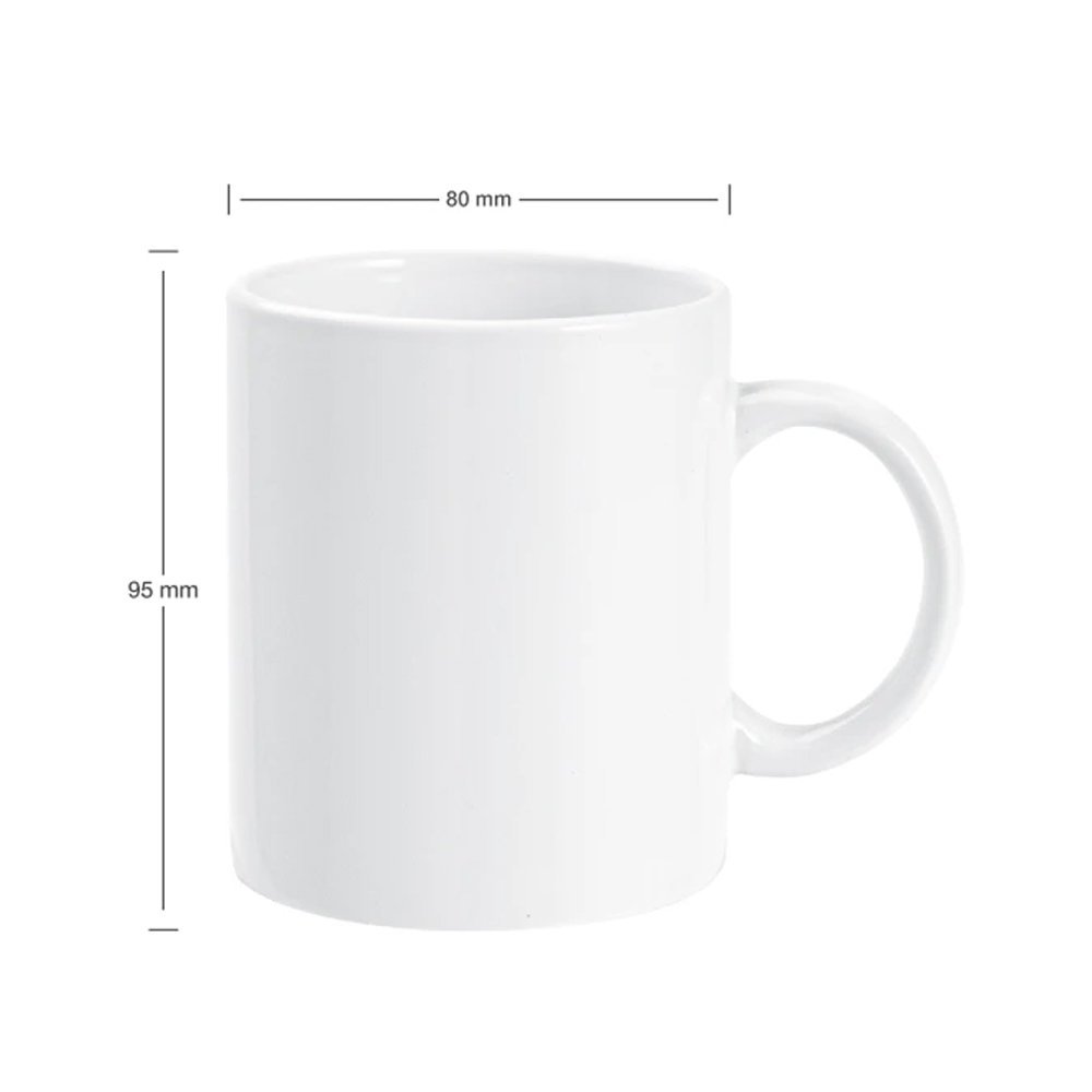 White Ceramic Mugs - alternate view