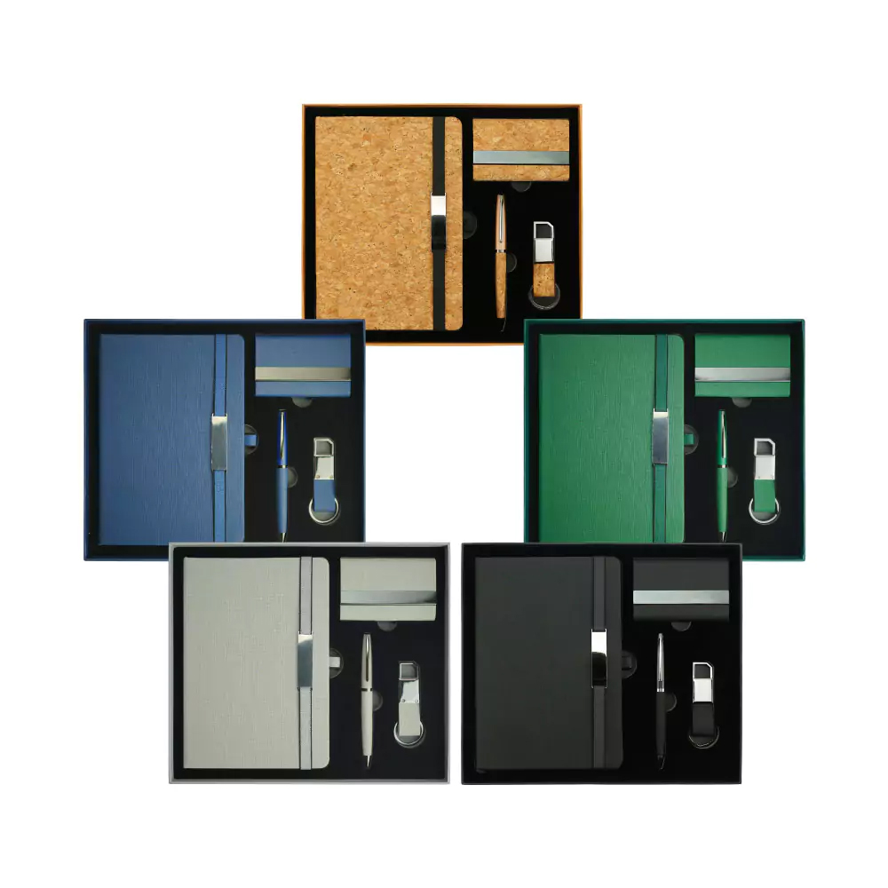 Office Gift Sets with Notebook, Pen, Card Holder, Keychain - alternate view