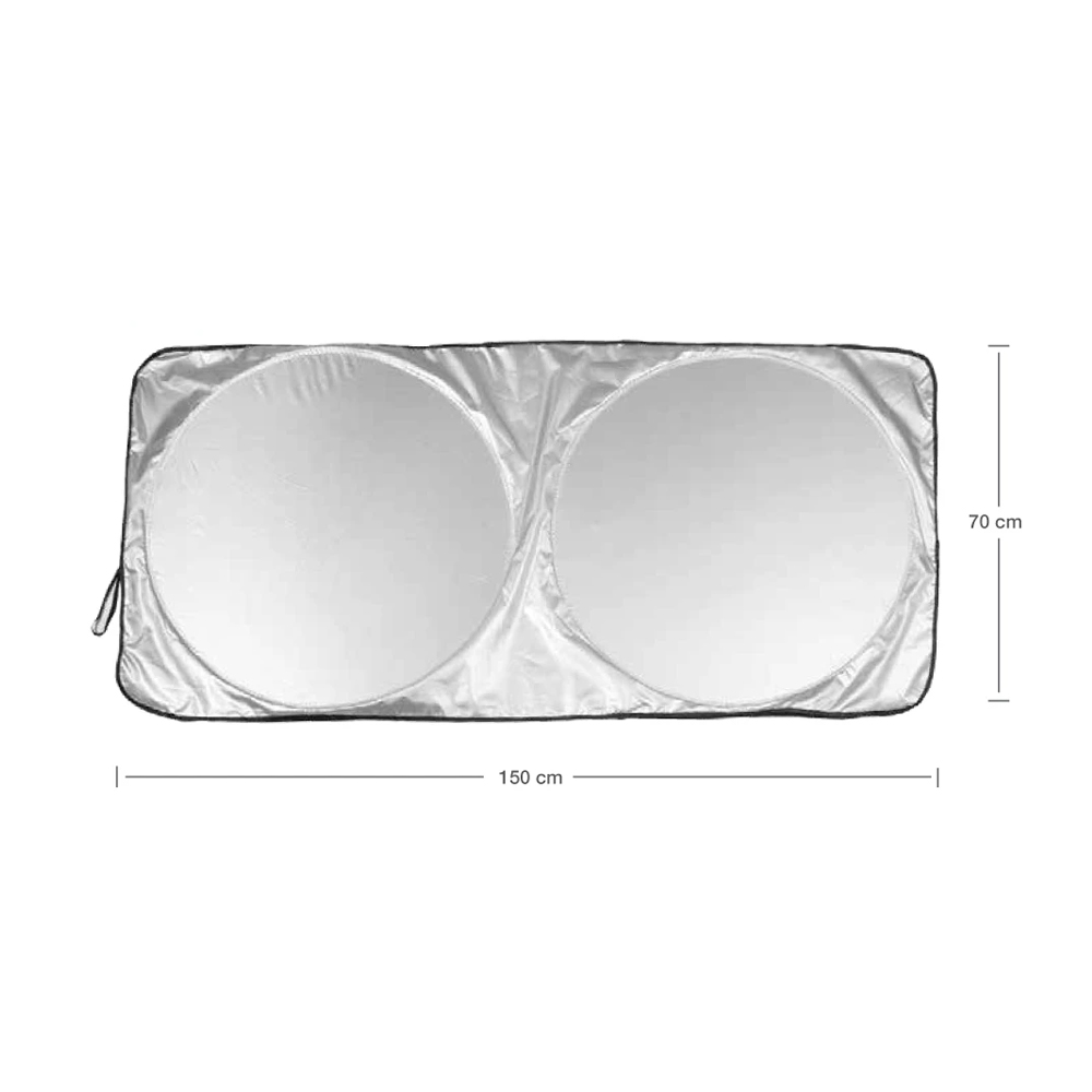 Silver Nylon Car Sunshades - alternate view