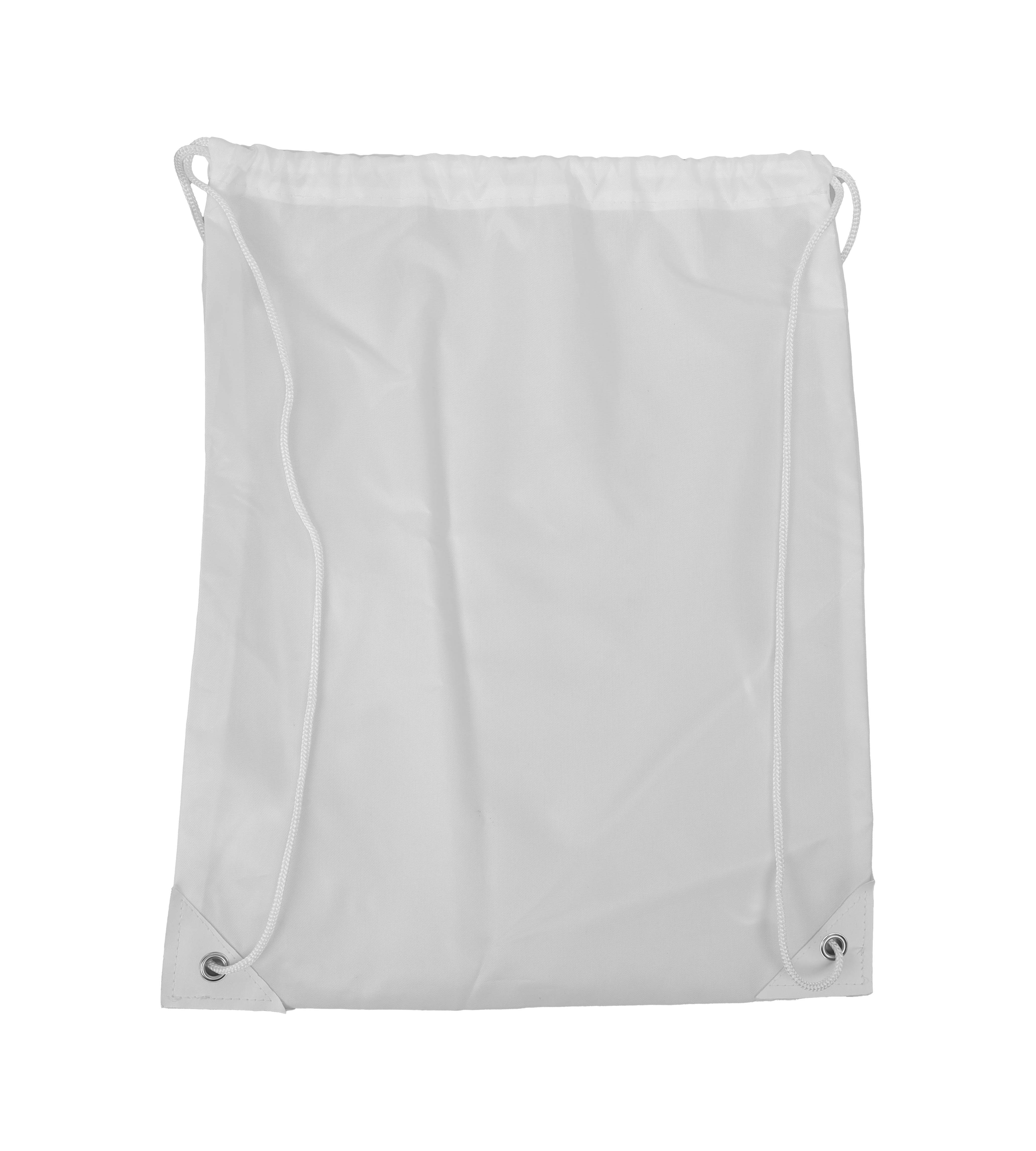 Drawstring Bag with Leather corner - alternate view