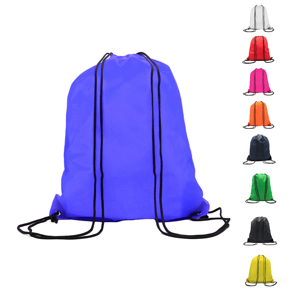 Drawstring Bag with Leather corner