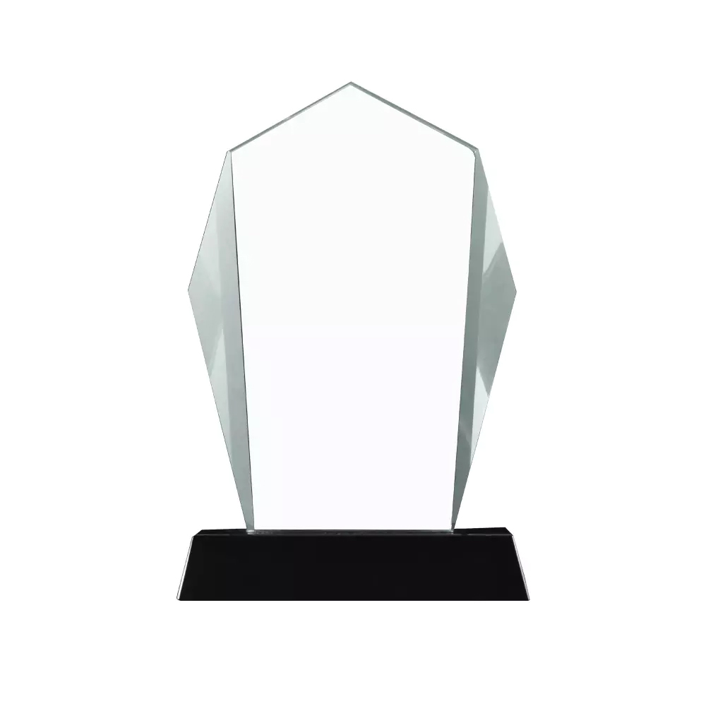 Crystal Award with Black Base in Wooden Box