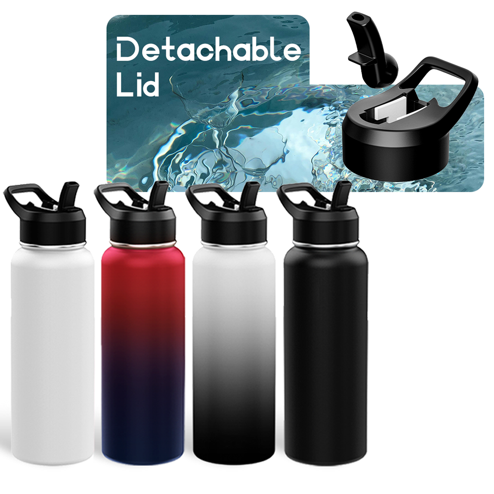 Double Wall Vacuum Insulated Stainless Steel Water Bottle 1000ml - alternate view