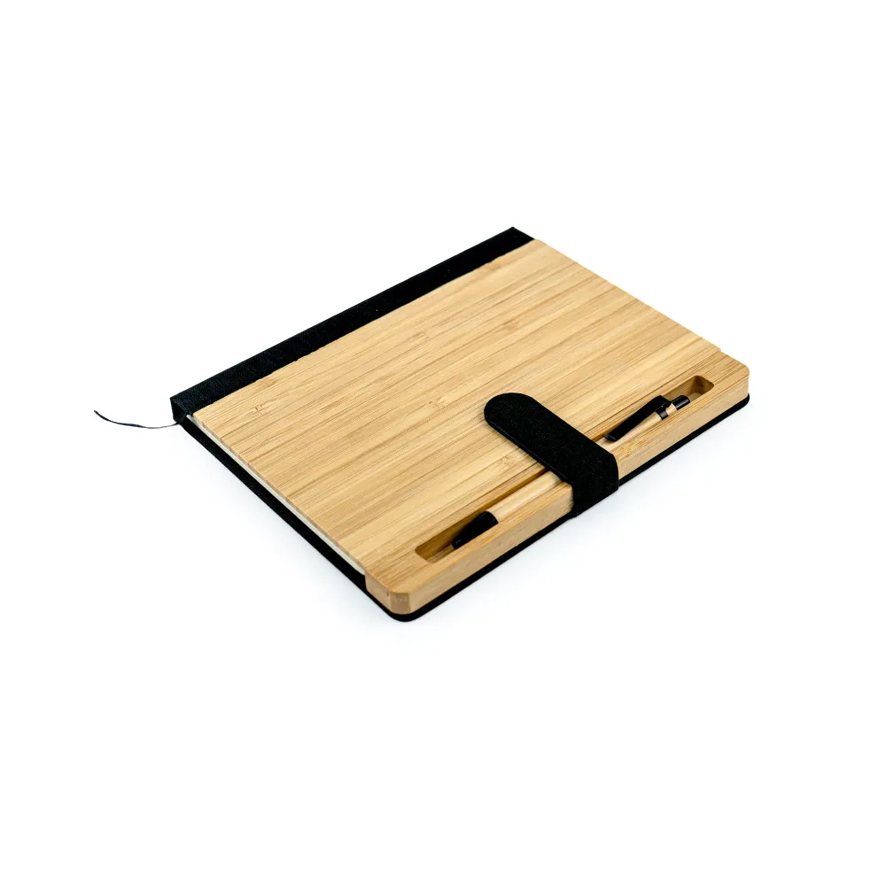 Bamboo and rPET Notebooks with Pen, A5, Bookmark & Magnetic Clasp - alternate view