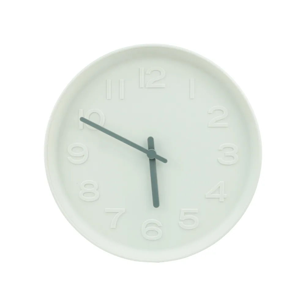 Round Analog Wall Clock in Matte Finish White Color