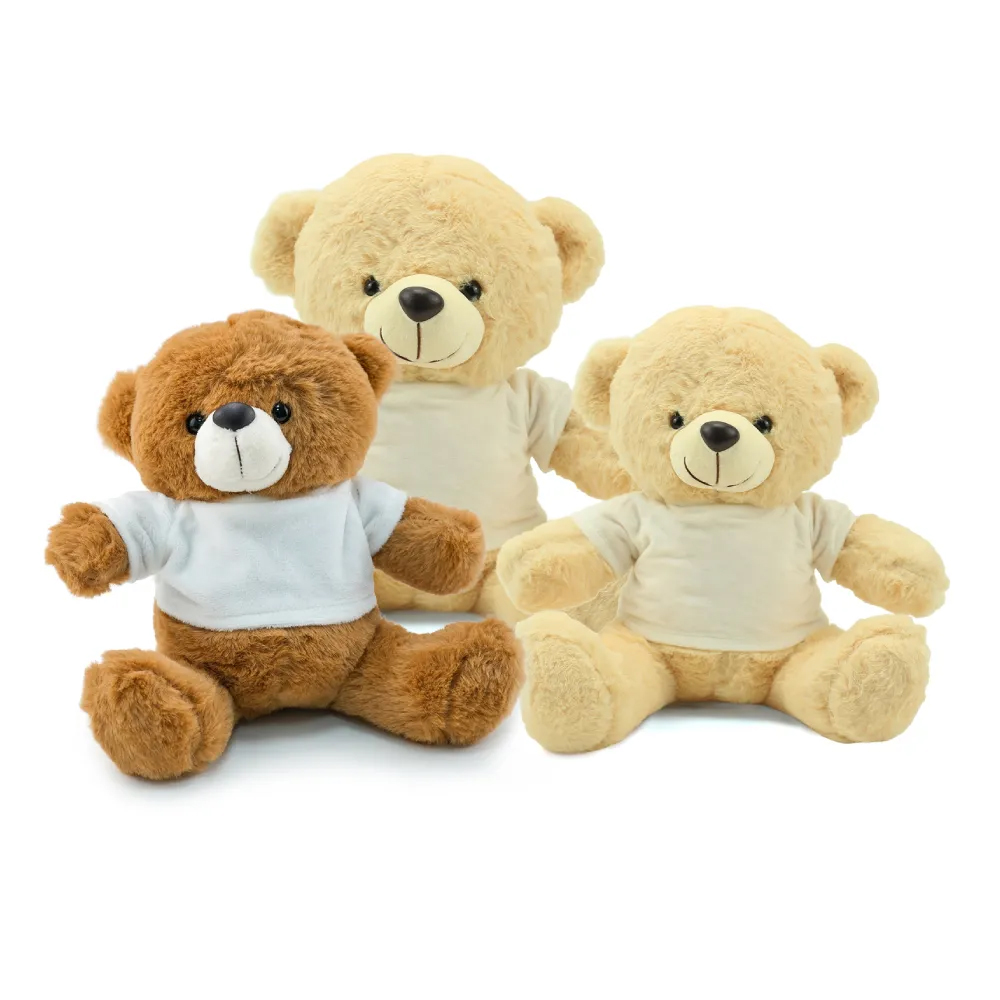 Promotional Teddy Bear Toys with Printable White Tshirt - alternate view