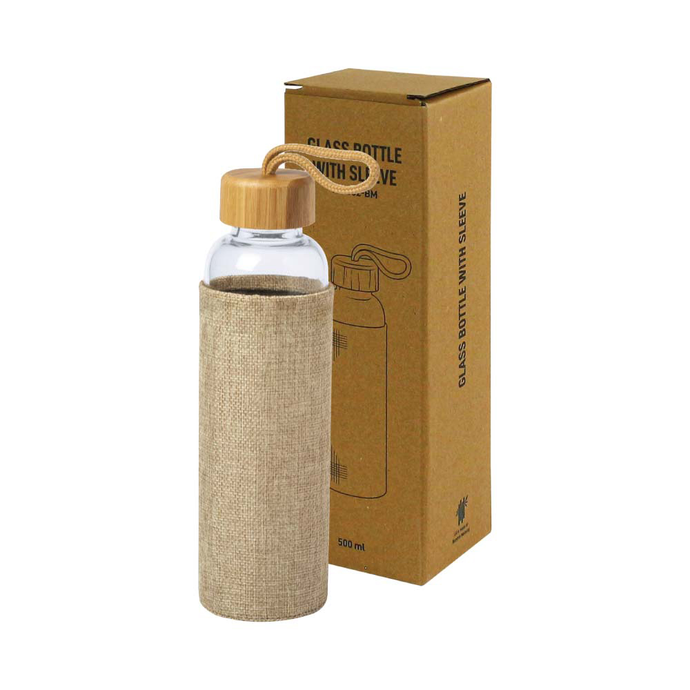 Glass Bottle with Sleeve - alternate view