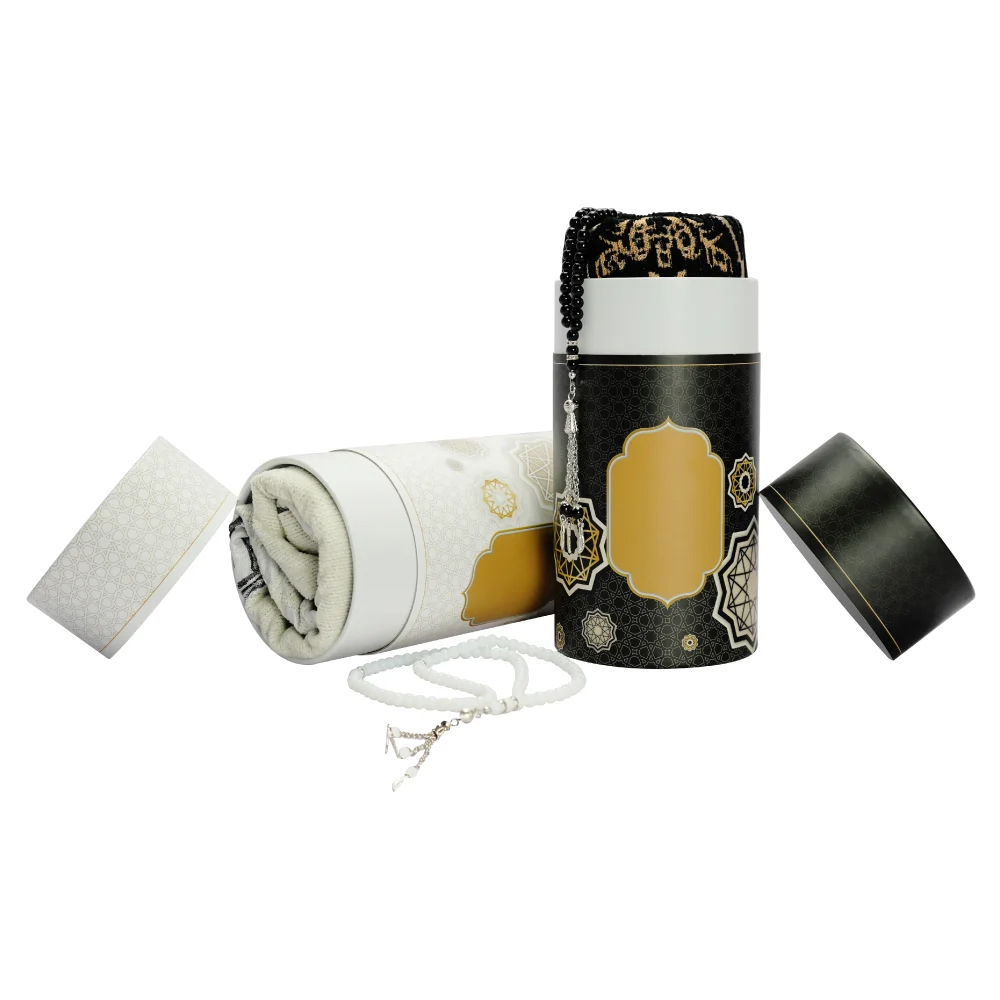Prayer Mat with Tasbih in Tubular Box Best Ramadan Gifts - alternate view