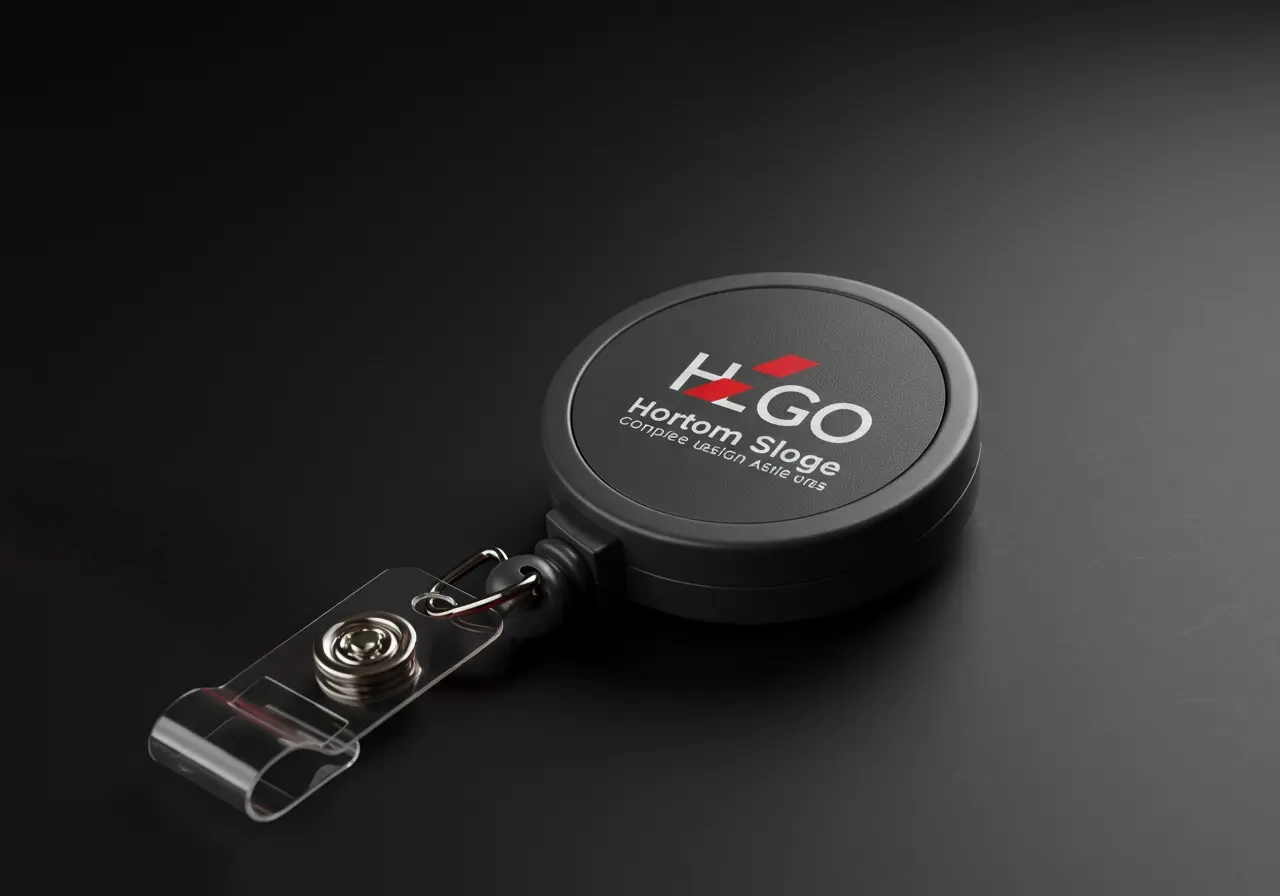 Retractable badge reel with custom printing