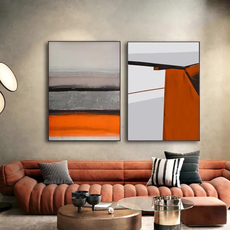 Modern abstract design printed on stretched canvas