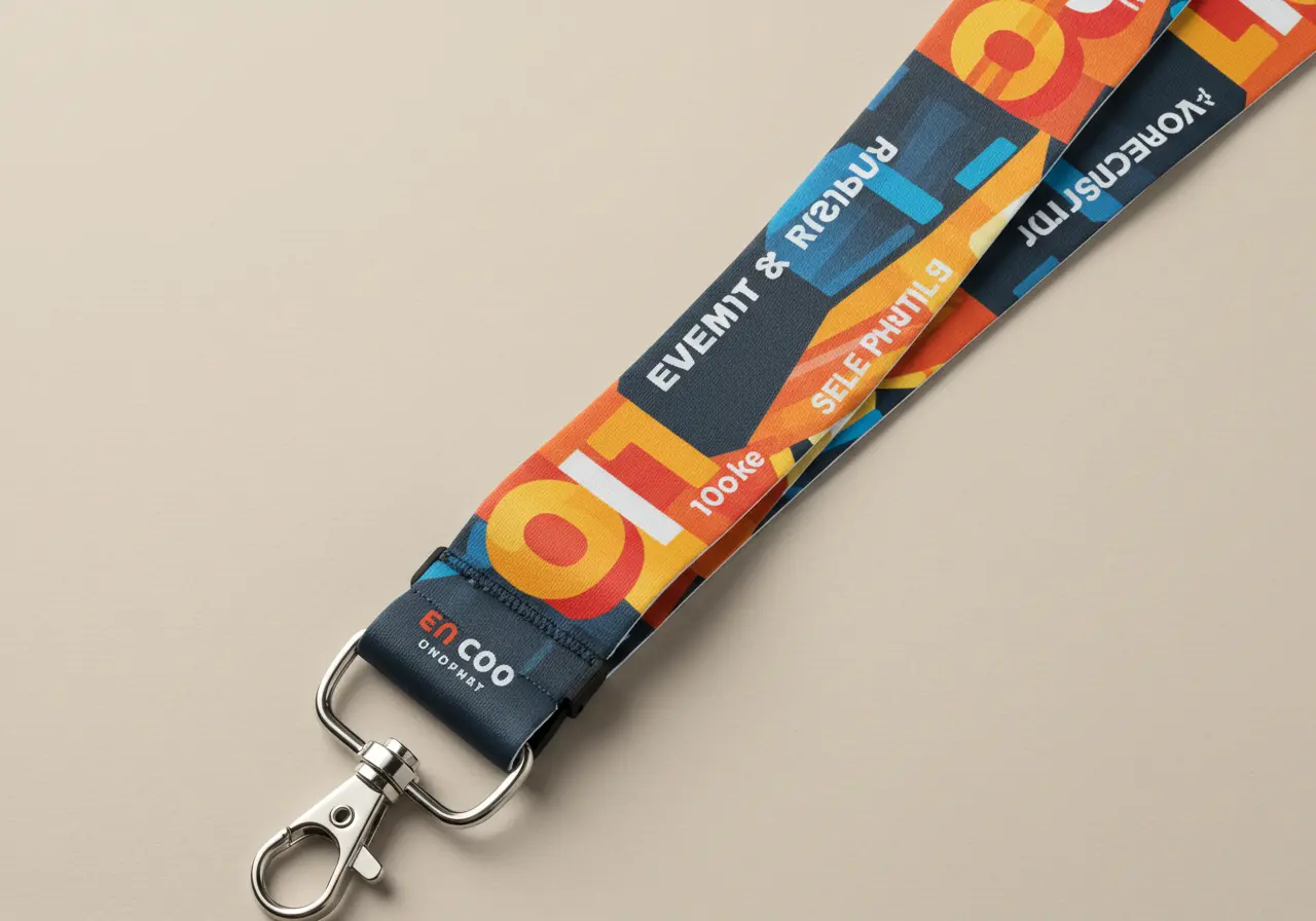 Event-specific lanyard with full-color sublimation printing