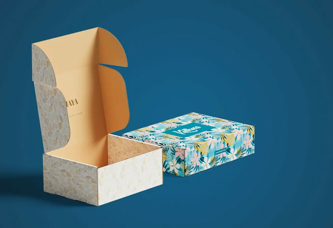 Luxury rigid gift box with ribbon closure
