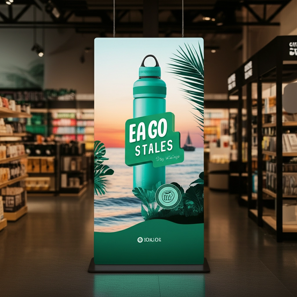 Retail popup backdrop for promotional display