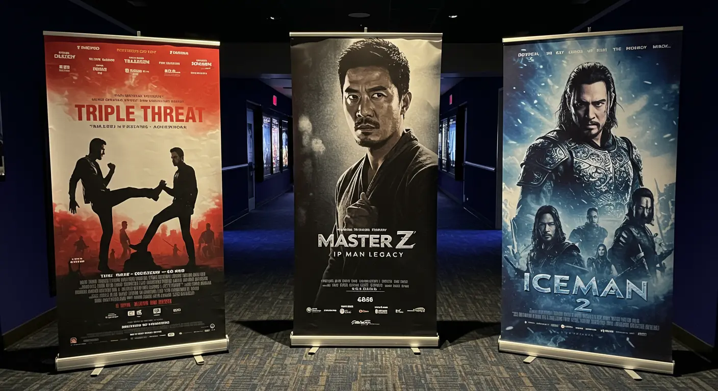 Event promotional roll up with vibrant graphics